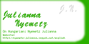 julianna nyemetz business card